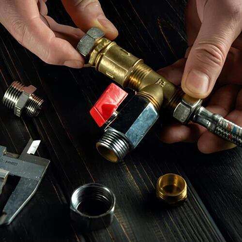 gas line installation and repair equipment on a table