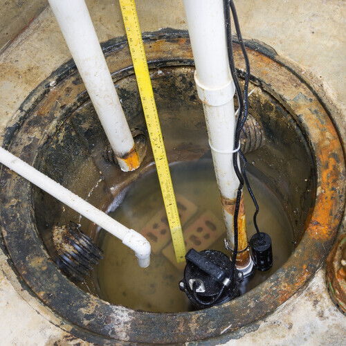 view from above of a lift station and pump