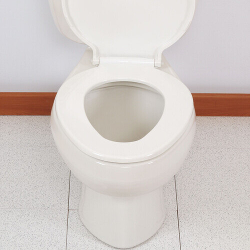a white porcelain toilet