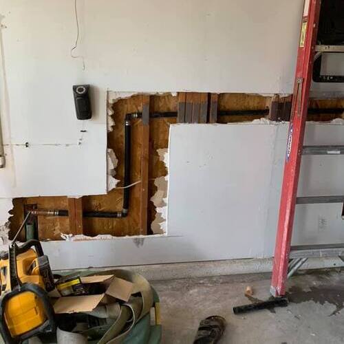 repiping in a home's walls